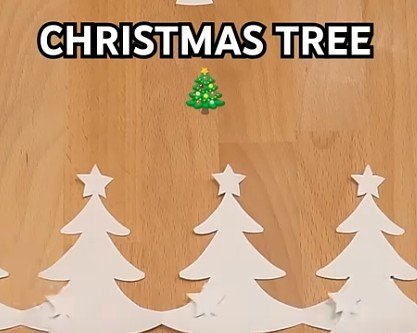 Christmas tree paper craft for kids
