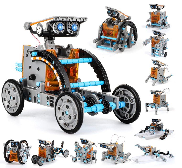 Lucky Doug Toys, 12-in-1 STEM Solar Robot Kit Toys, Educational Building Science Experiment Set
(Amazon)