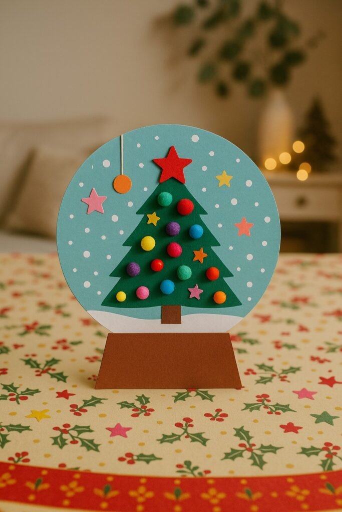 Paper Snow Globe Christmas Tree