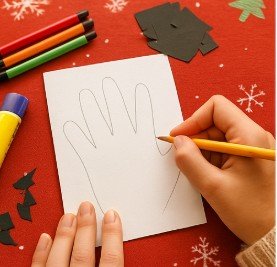 Handprint Snowman, craft for kids