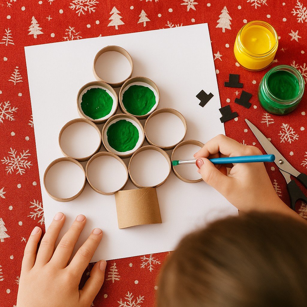 Upcycled Toilet Roll Christmas Tree 